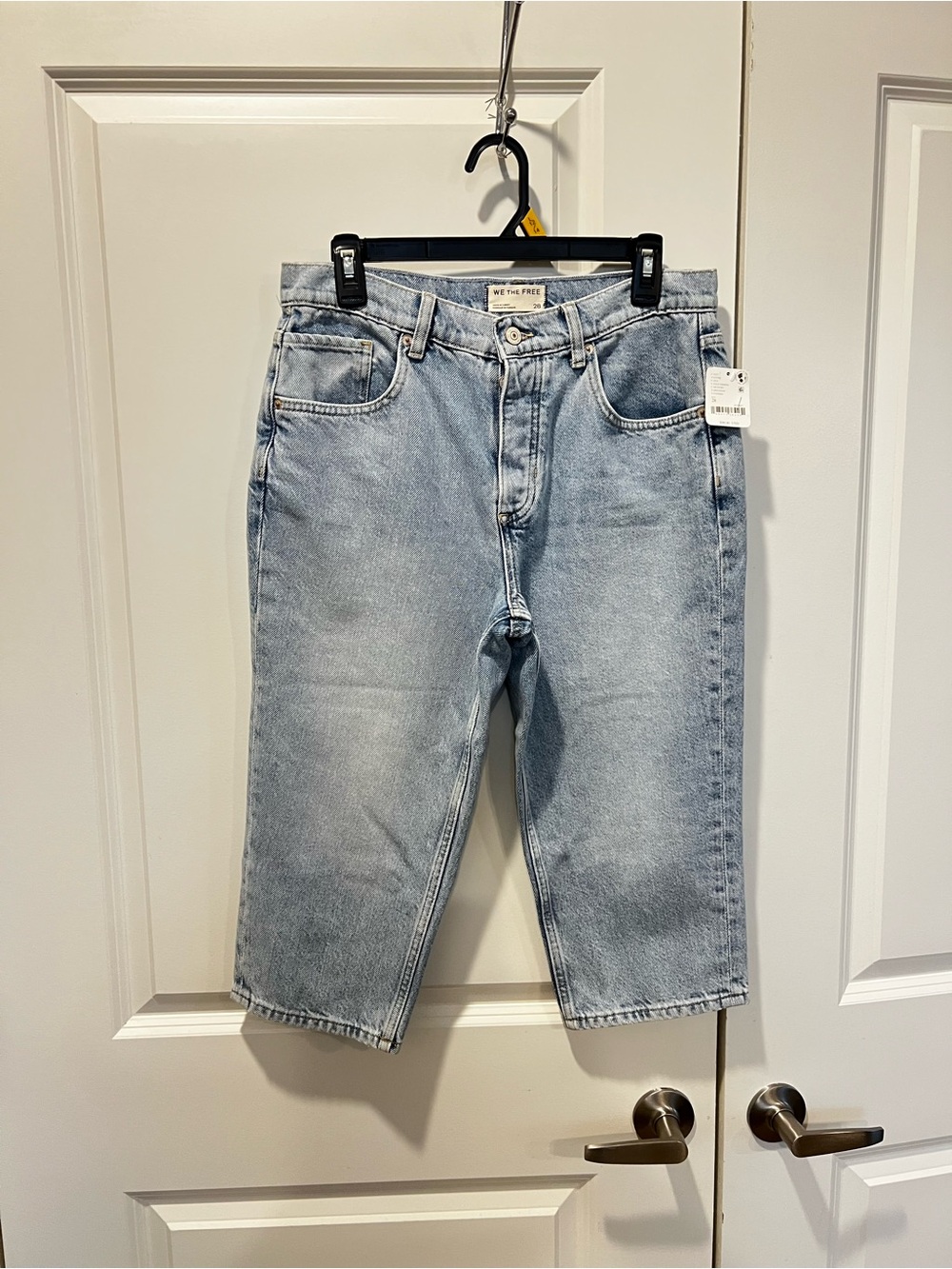 We The Free Light Blue Relaxed Capri Jeans